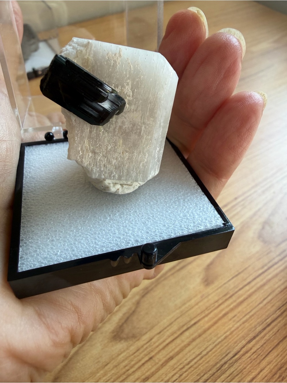 Natural Black Tourmaline on Feldspar Specimen • Skardu, Pakistan • 34g Raw stone
